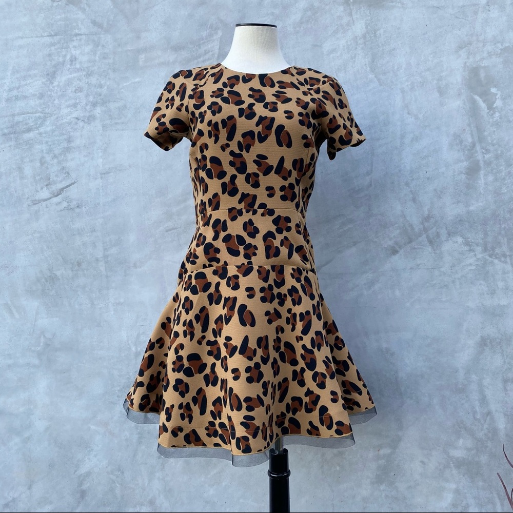 Essentiel Antwerp Leopard Animal Print Dress Sz 36